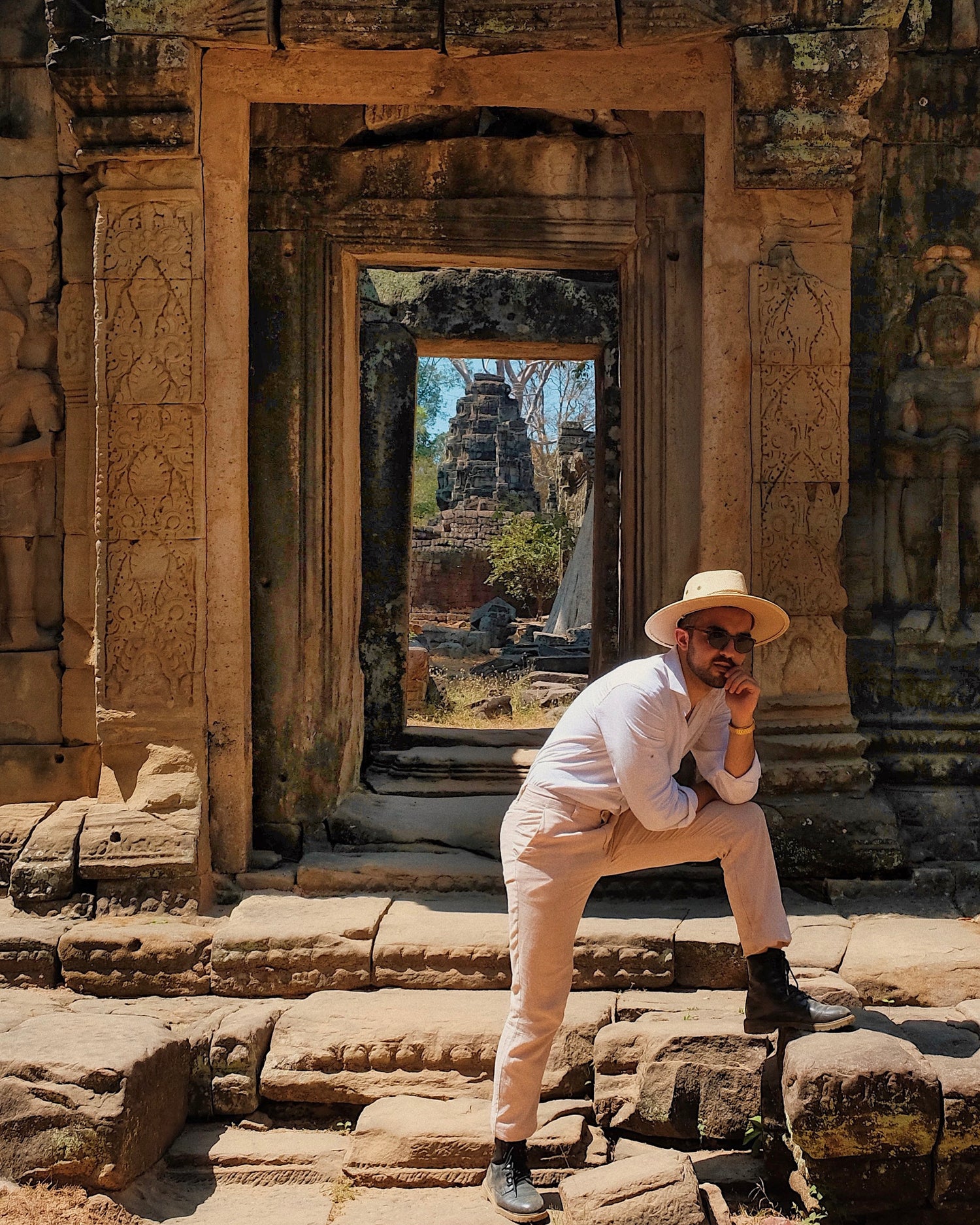 Picture of founder Tolga Avan in Angkor Wat, Cambodia