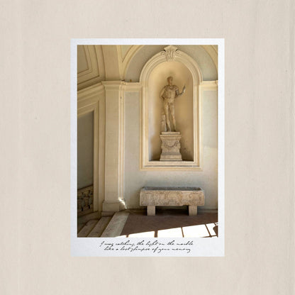 Marble stillness in the afternoon light of Museo Corsini, Rome – Des Épigraphes. Captured by Tolga Avan.